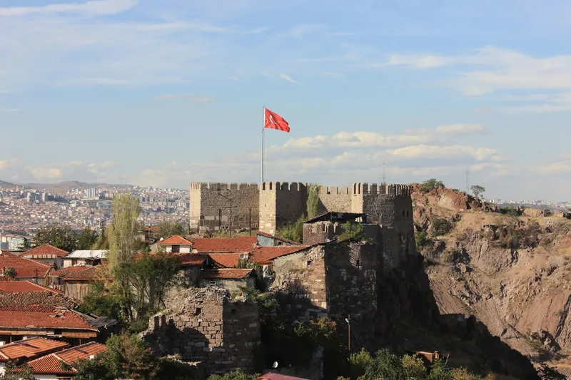 Ankara Castle under a blue sky