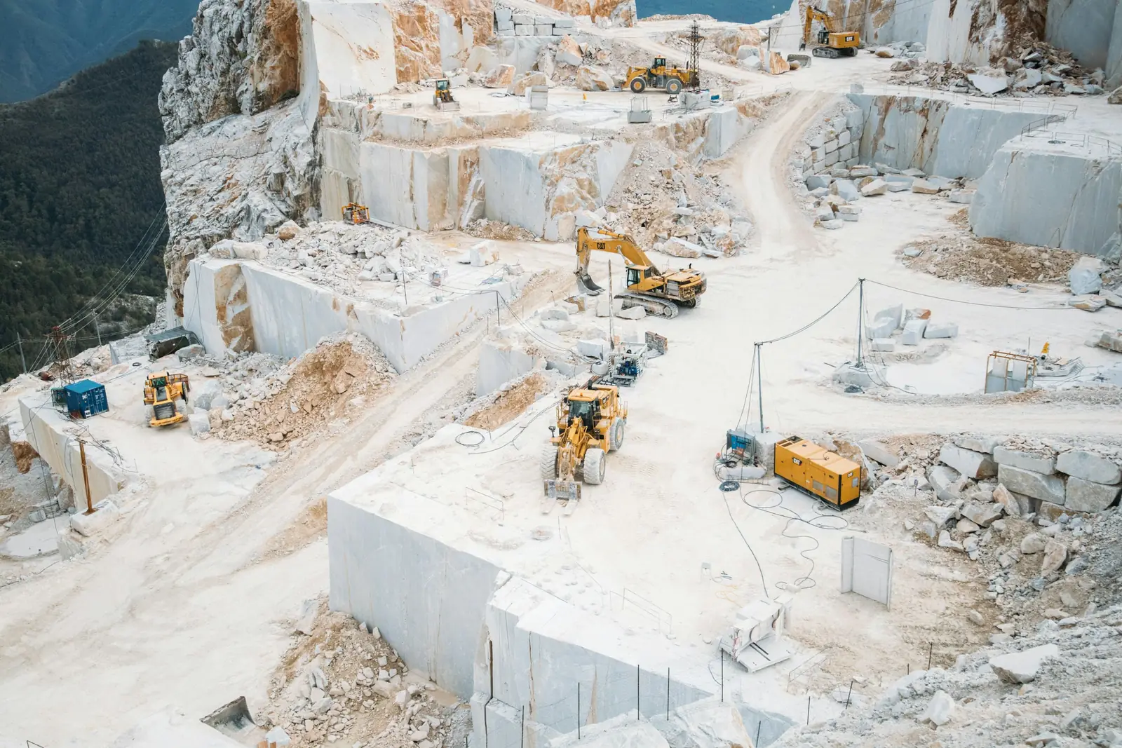 Marble quarry from above